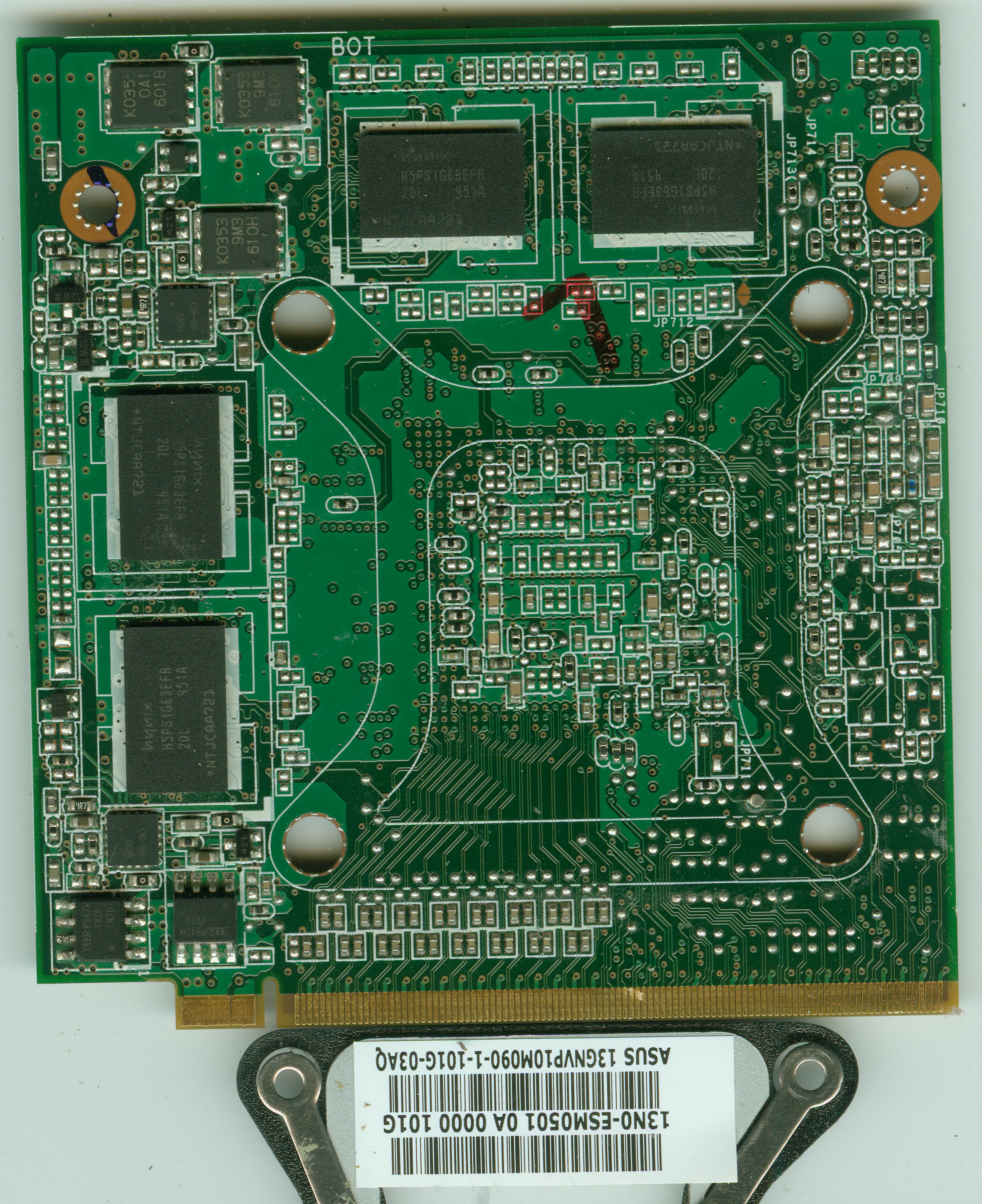 Asus K60IJ VGA Board - K51IO_MXM Rev. 1.1 - G96-630-C1 001