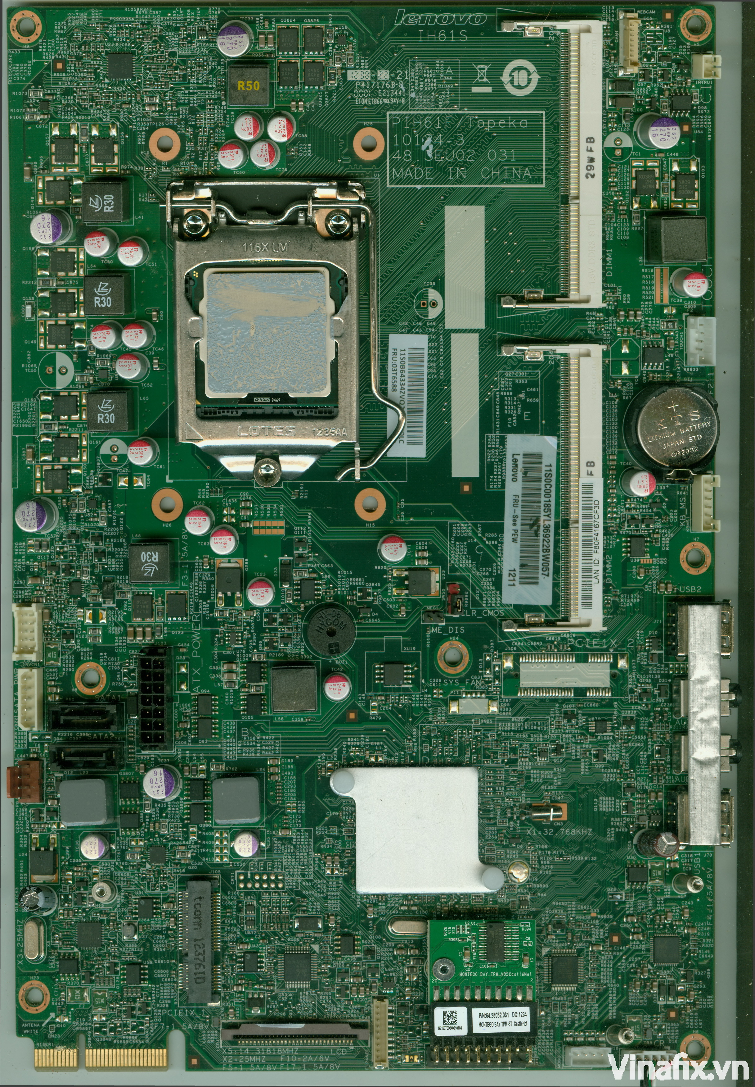 Lenovo ThinkCentre M72z - Wistron PIH61F / Topeka - 10124-3