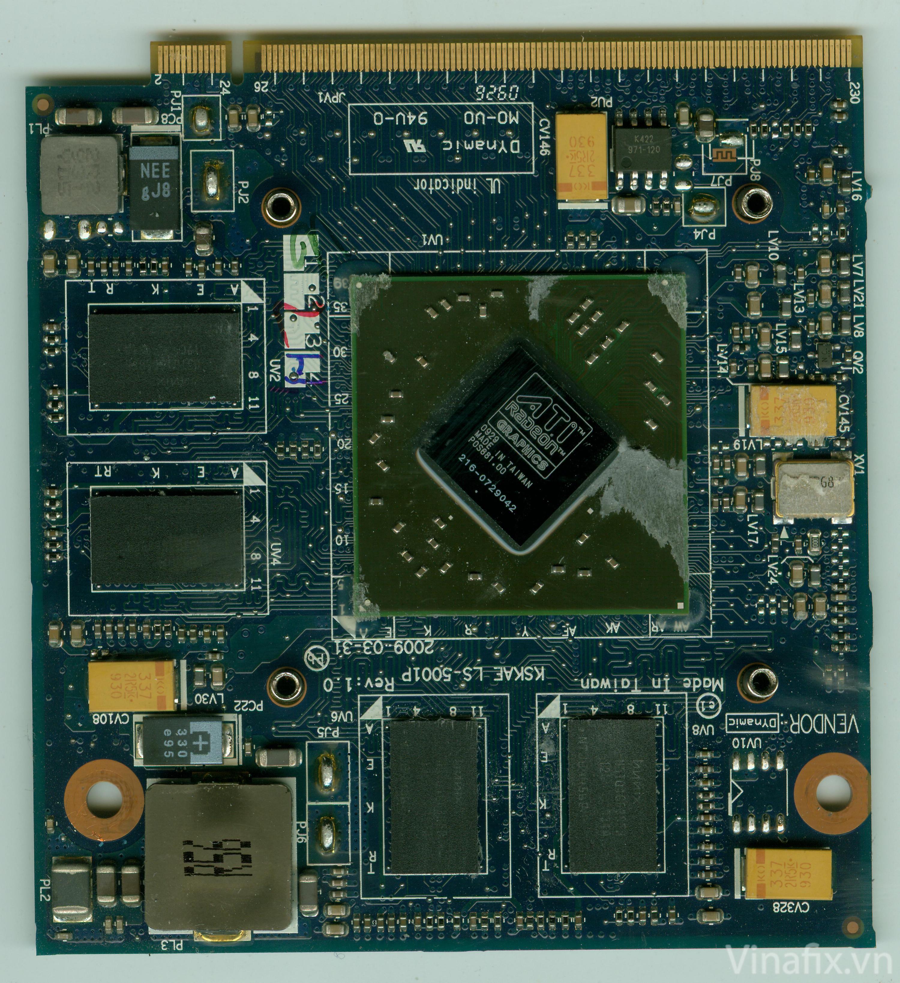 Toshiba Satellite A500-134 KSKAA LA-4991P Rev 1.0 KSKAE LS-5001P Rev 1.0 VGA Card